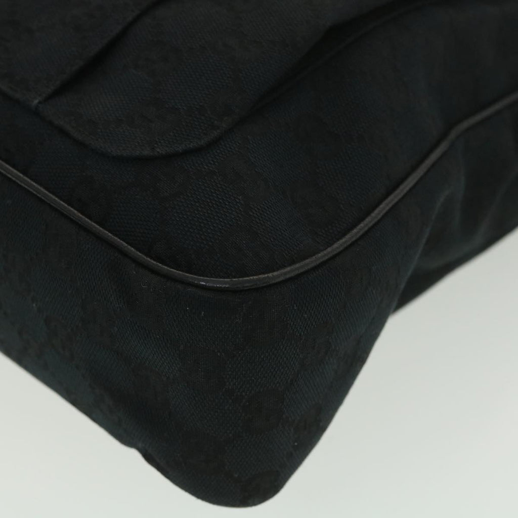 GUCCI GG Canvas Shoulder Bag Black 131211 yk6108