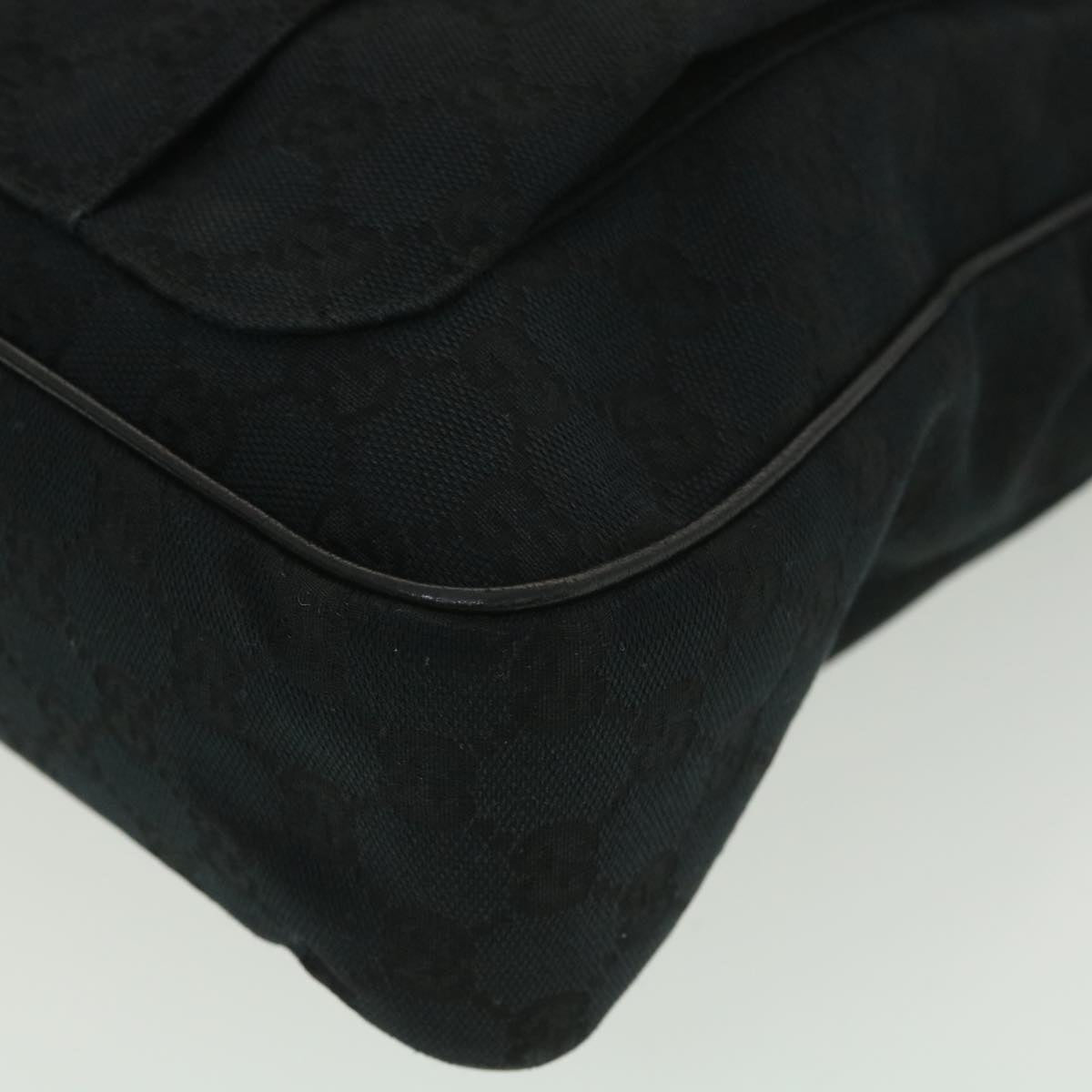 GUCCI GG Canvas Shoulder Bag Black 131211 yk6108