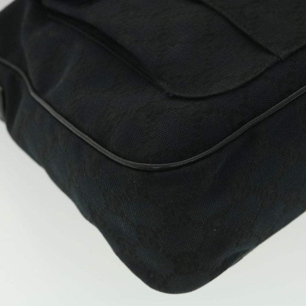 GUCCI GG Canvas Shoulder Bag Black 131211 yk6108