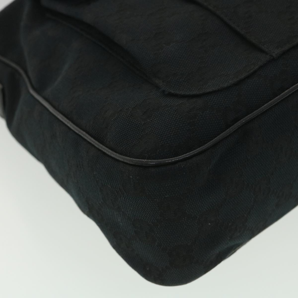 GUCCI GG Canvas Shoulder Bag Black 131211 yk6108