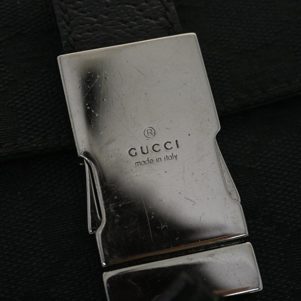 GUCCI GG Canvas Shoulder Bag Black 131211 yk6108