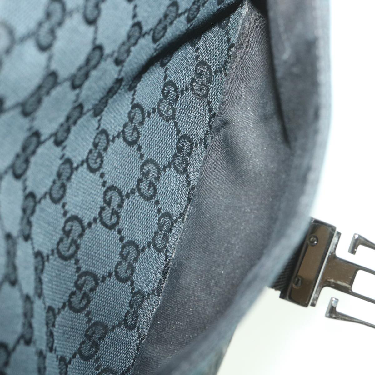 GUCCI GG Canvas Shoulder Bag Black 131211 yk6108