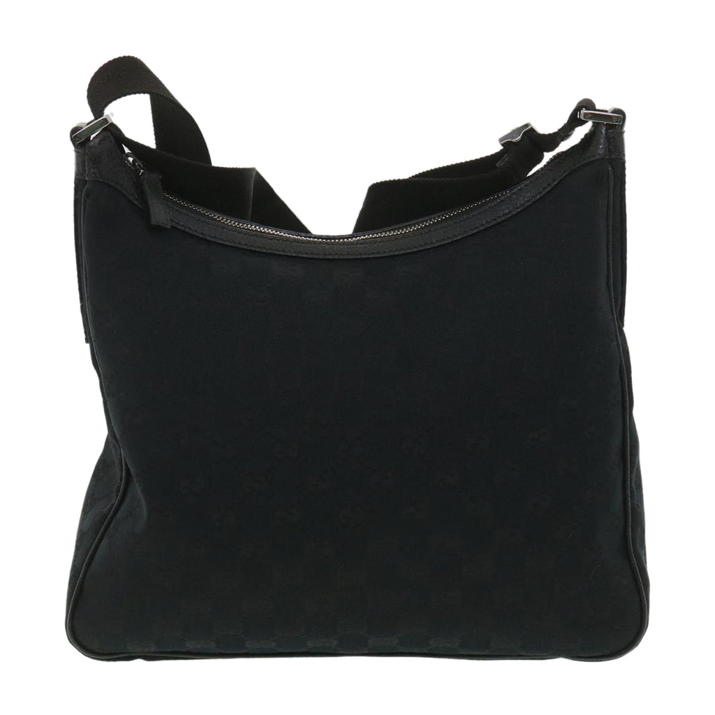 GUCCI GG Canvas Shoulder Bag Black 131211 yk6108