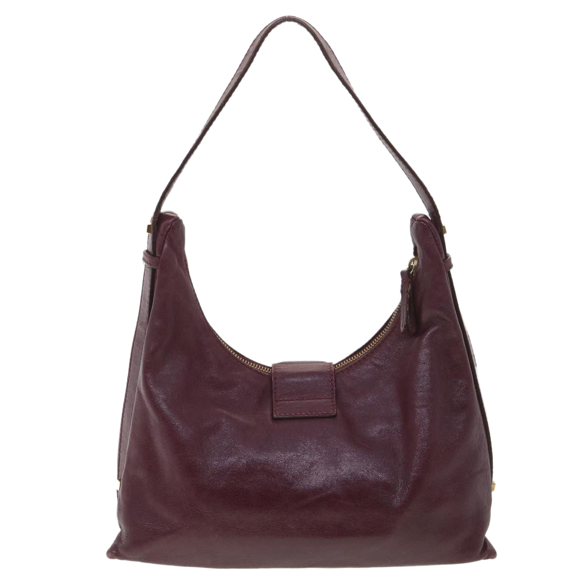 FENDI Mamma Baguette Shoulder Bag Leather Purple yk6116