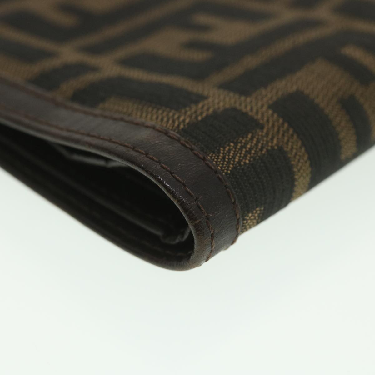 FENDI Zucca Canvas Wallet Black Brown yk6120