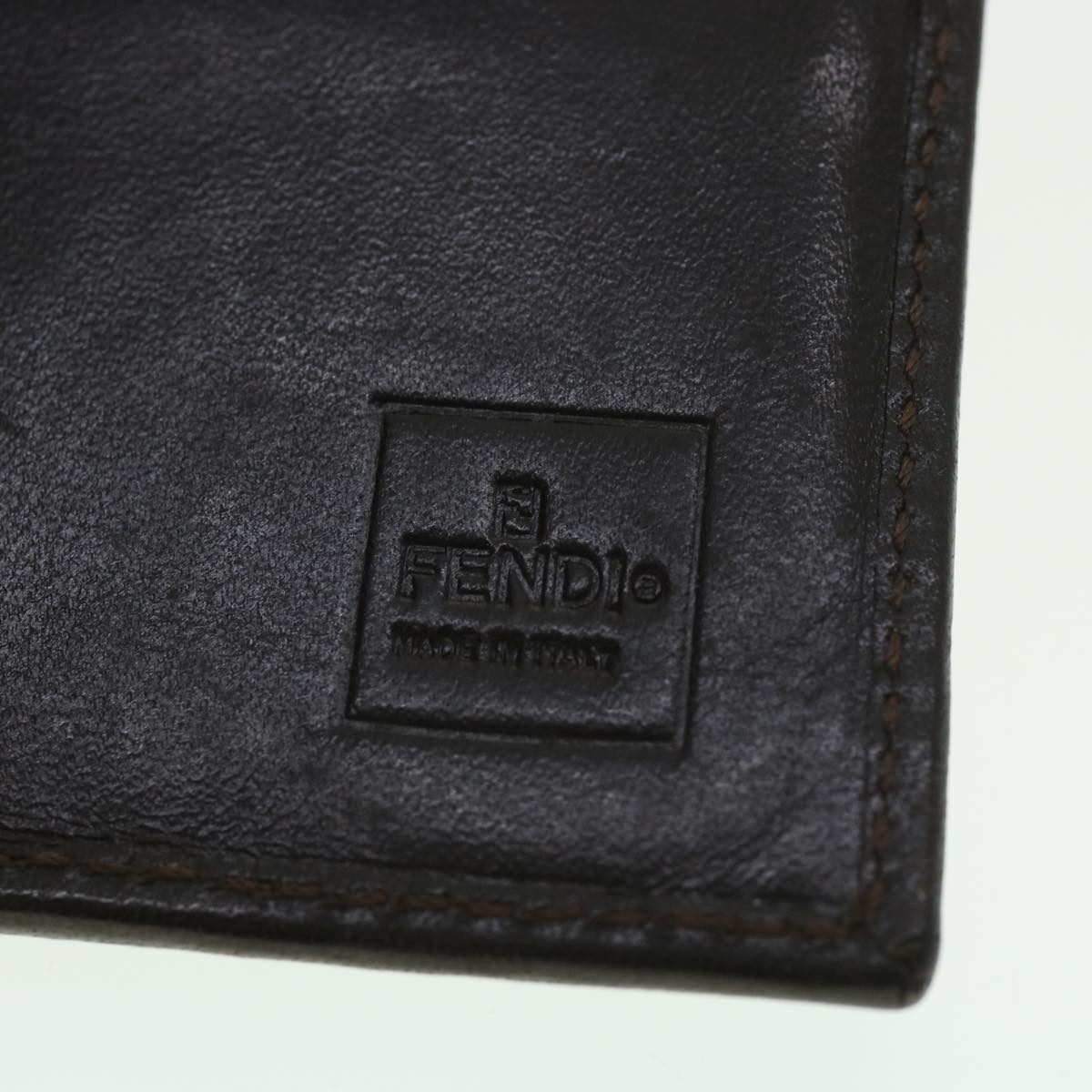 FENDI Zucca Canvas Wallet Black Brown yk6120