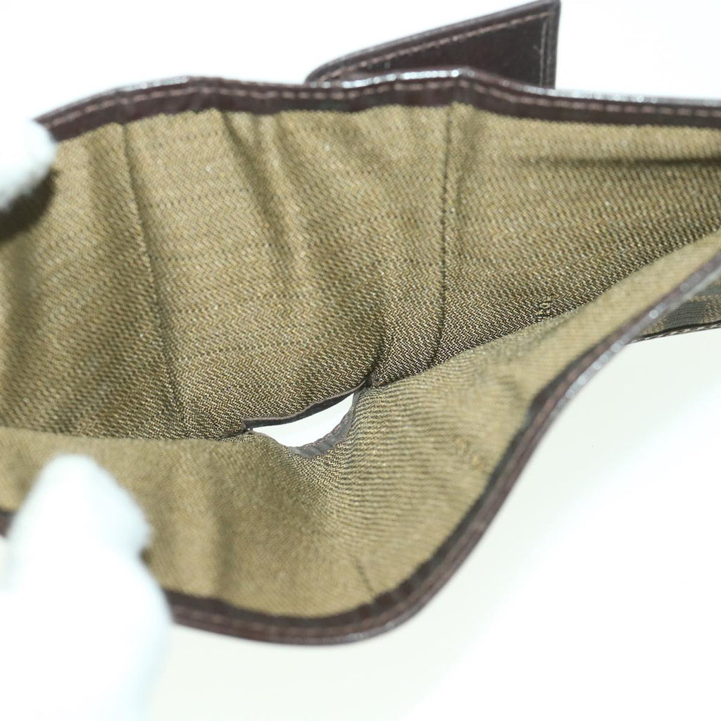 FENDI Zucca Canvas Wallet Black Brown yk6120