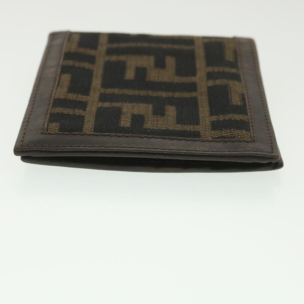 FENDI Zucca Canvas Wallet Black Brown yk6120