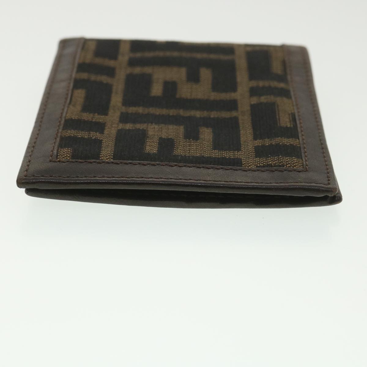 FENDI Zucca Canvas Wallet Black Brown yk6120