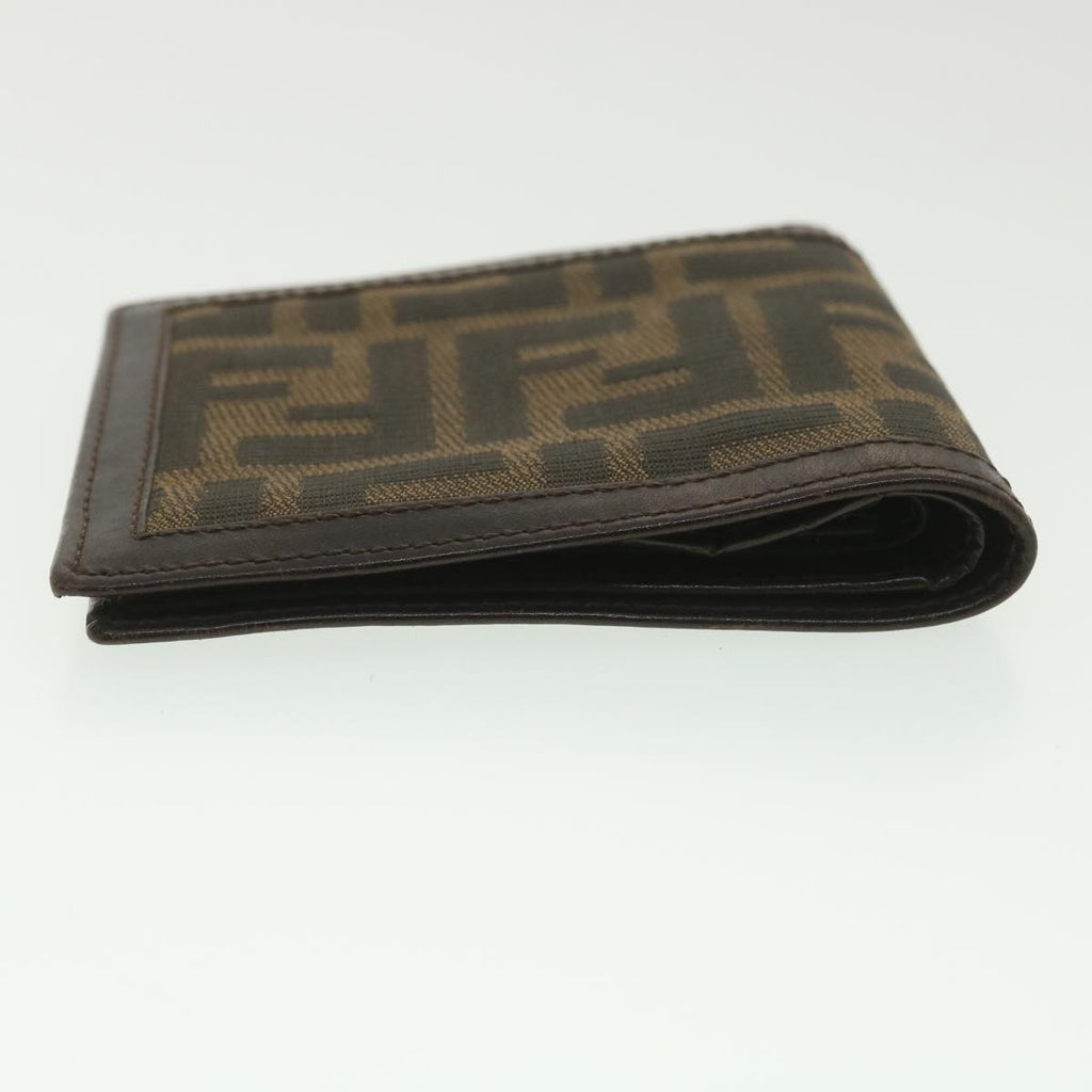 FENDI Zucca Canvas Wallet Black Brown yk6120