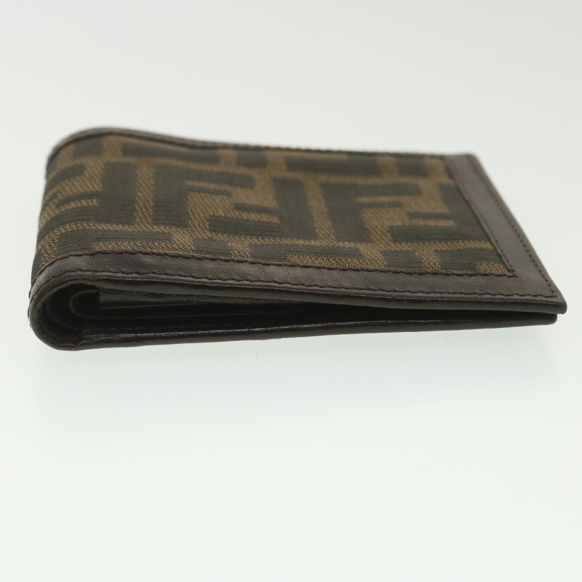FENDI Zucca Canvas Wallet Black Brown yk6120