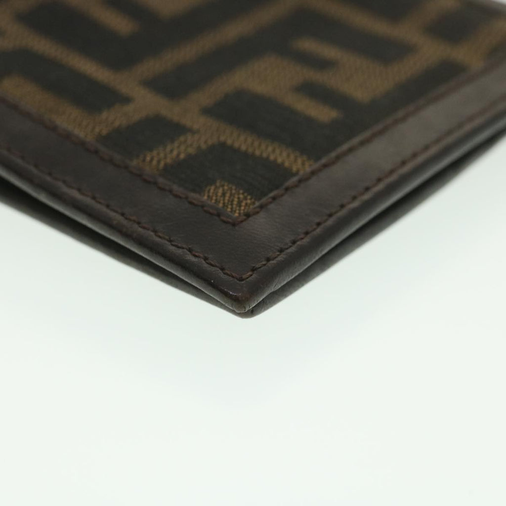 FENDI Zucca Canvas Wallet Black Brown yk6120