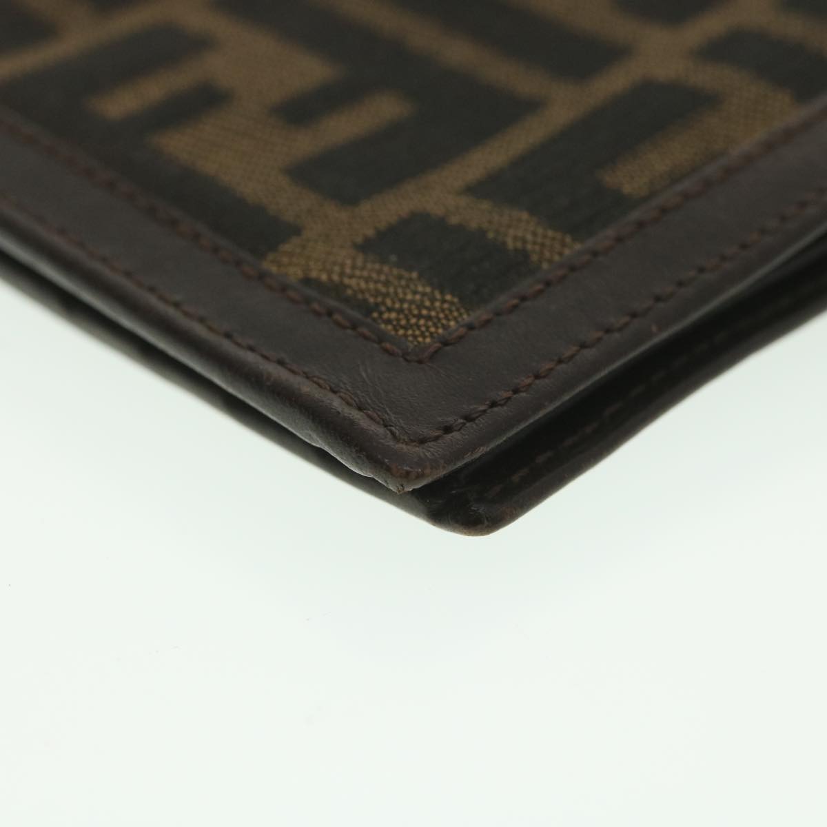 FENDI Zucca Canvas Wallet Black Brown yk6120