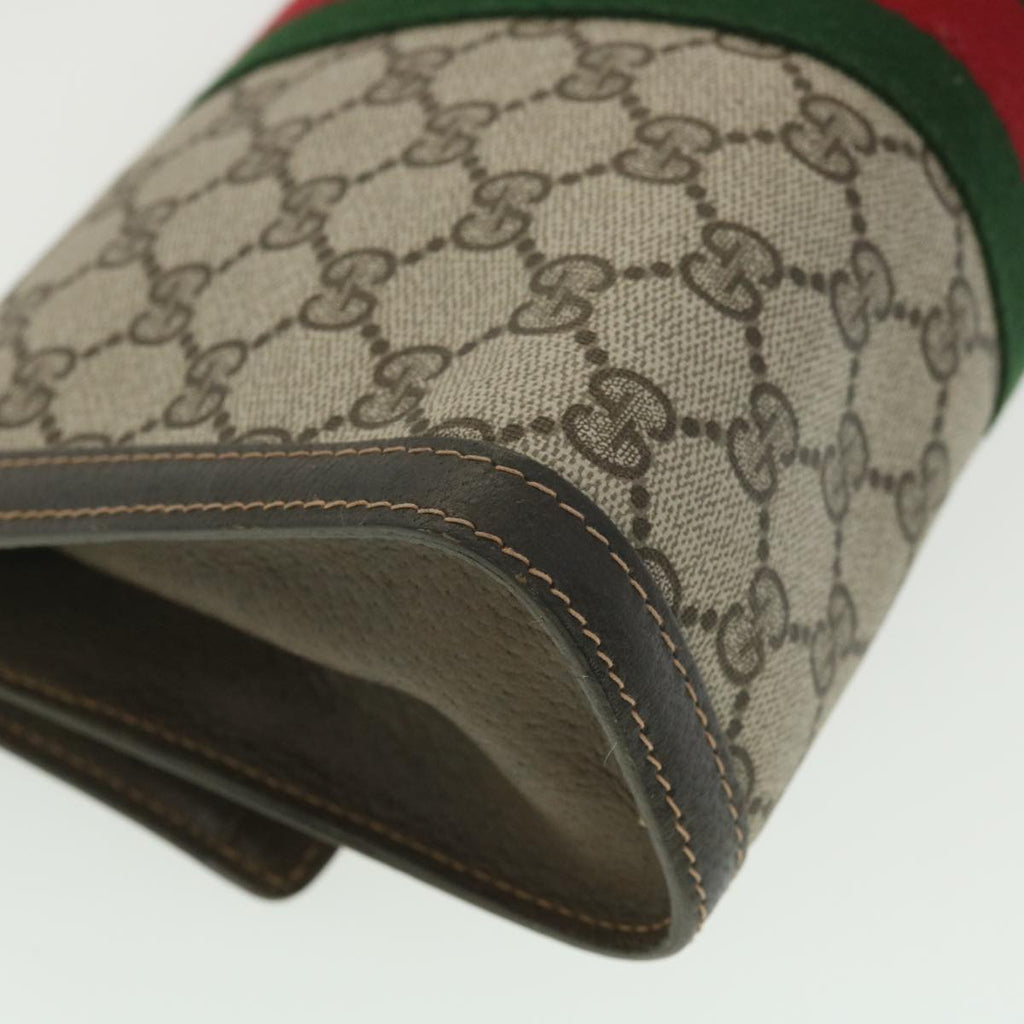 GUCCI GG Canvas Web Sherry Line Clutch Bag Beige Red Green 41.014 yk6142B