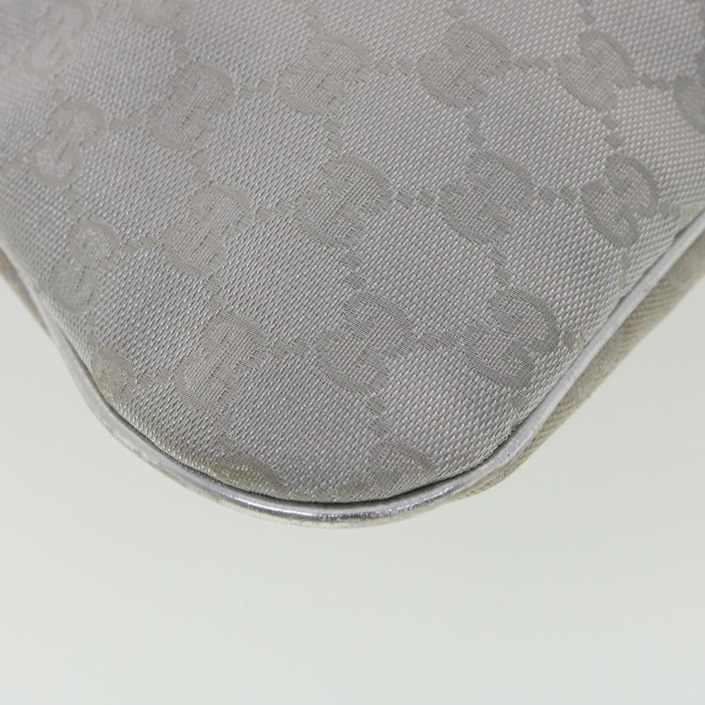 GUCCI GG Canvas Shoulder Bag Silver 169947 yk6144B