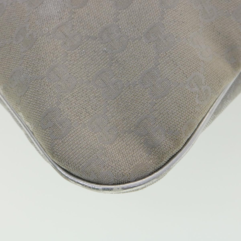 GUCCI GG Canvas Shoulder Bag Silver 169947 yk6144B