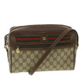GUCCI GG Canvas Web Sherry Line Shoulder Bag Red Beige Green 001.56 yk6153B