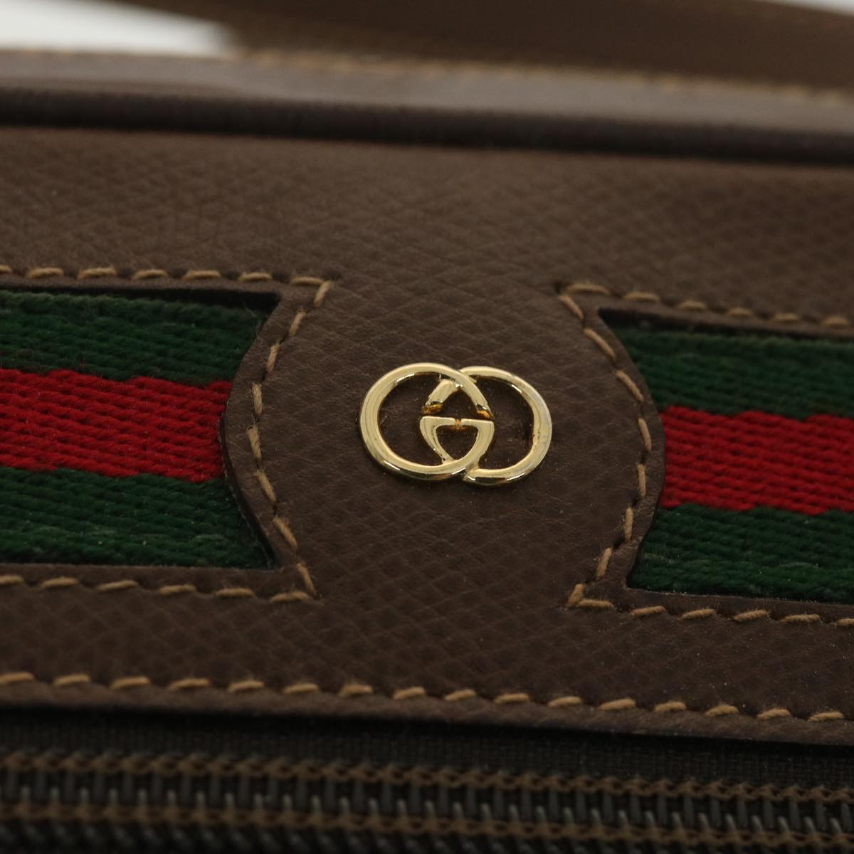 GUCCI GG Canvas Web Sherry Line Shoulder Bag Red Beige Green 001.56 yk6153B