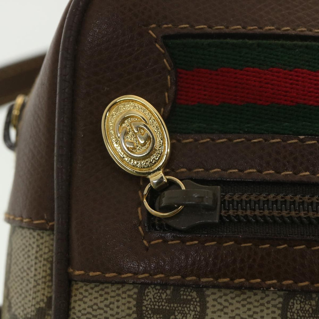 GUCCI GG Canvas Web Sherry Line Shoulder Bag Red Beige Green 001.56 yk6153B