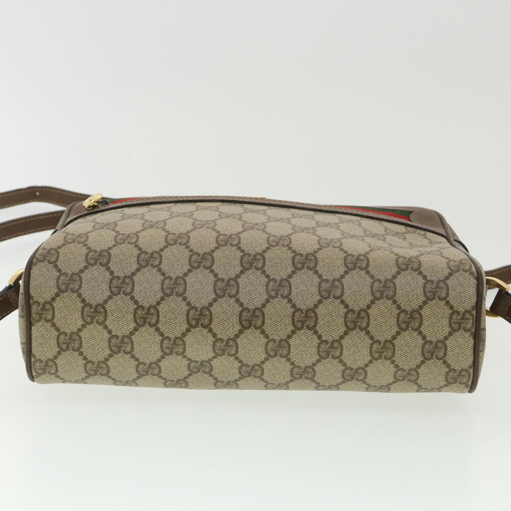 GUCCI GG Canvas Web Sherry Line Shoulder Bag Red Beige Green 001.56 yk6153B