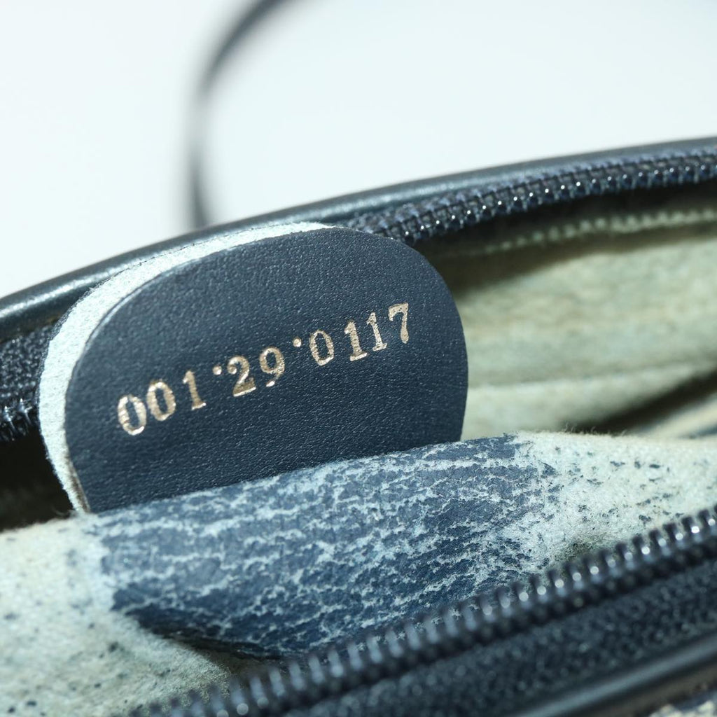 GUCCI GG Canvas Shoulder Bag PVC Leather Gray Navy 001.29.0117 yk6180