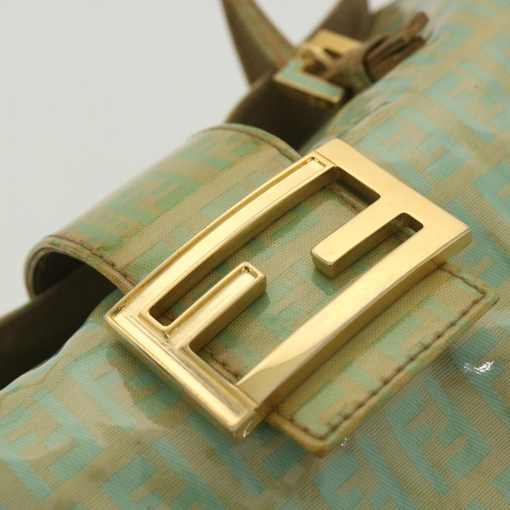 FENDI Zucchino Canvas Hand Bag Blue yk6199B