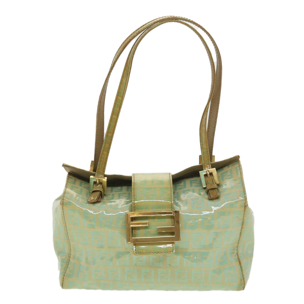 FENDI Zucchino Canvas Hand Bag Blue yk6199B