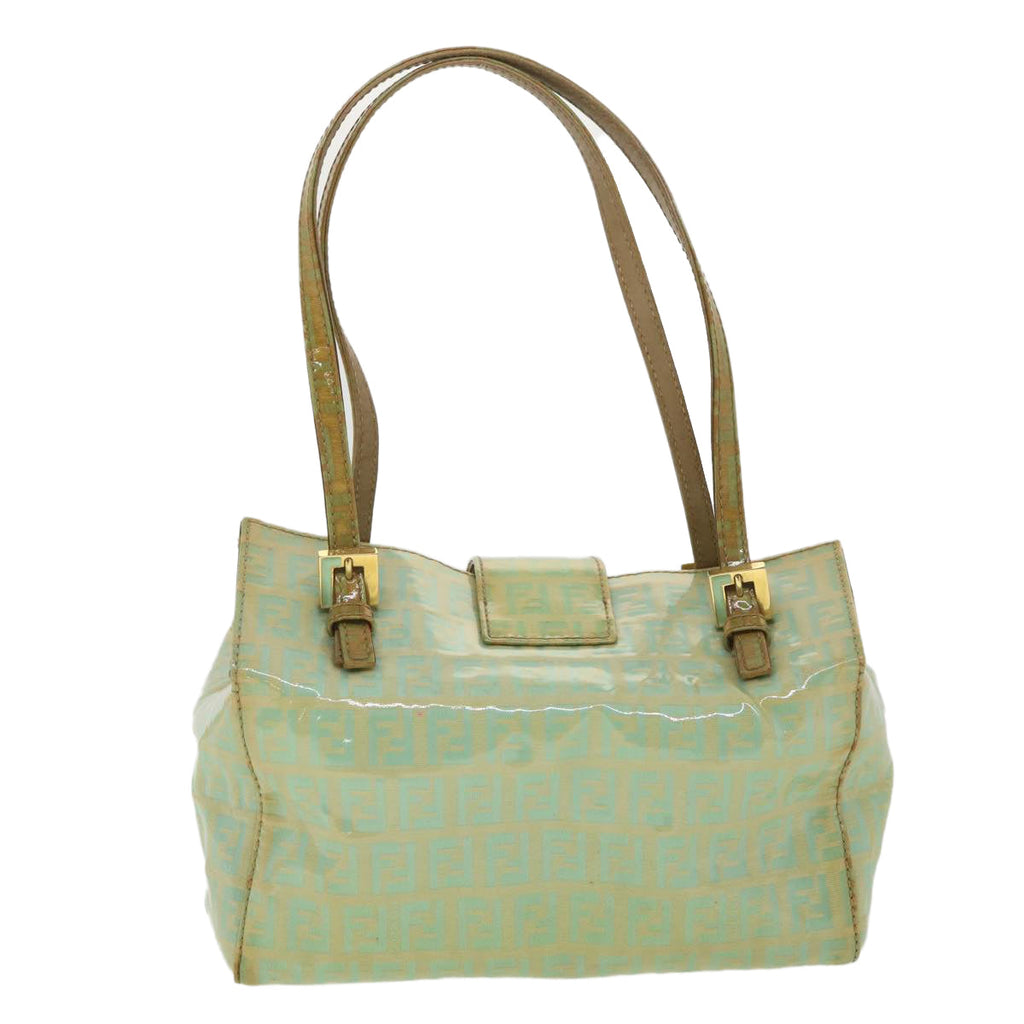 FENDI Zucchino Canvas Hand Bag Blue yk6199B