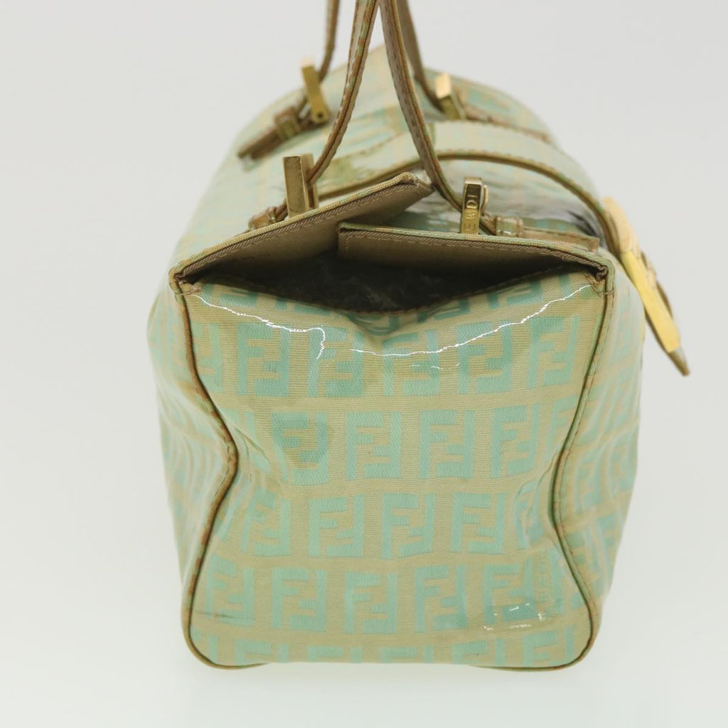 FENDI Zucchino Canvas Hand Bag Blue yk6199B