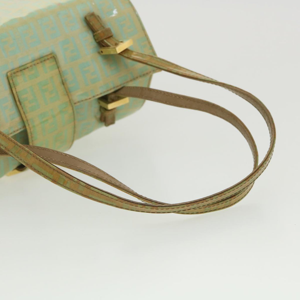 FENDI Zucchino Canvas Hand Bag Blue yk6199B