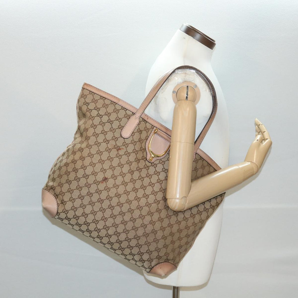 GUCCI GG Canvas Tote Bag Beige 305585 yk6207B
