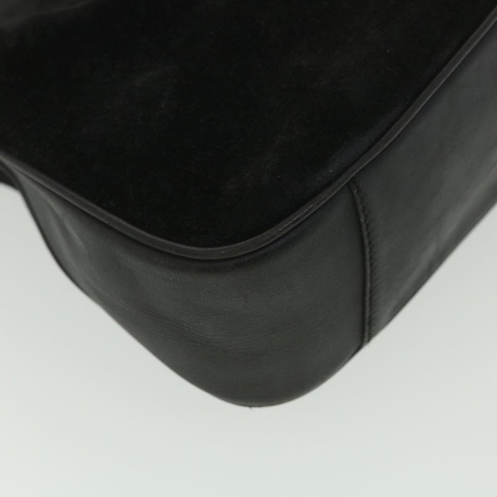 GUCCI Bamboo Hand Bag Suede 2way Black 001.3444.1638 yk6212B