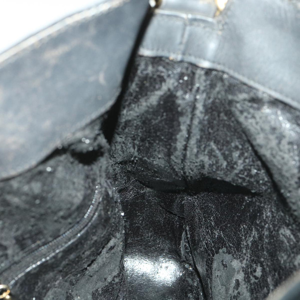GUCCI Bamboo Hand Bag Suede 2way Black 001.3444.1638 yk6212B