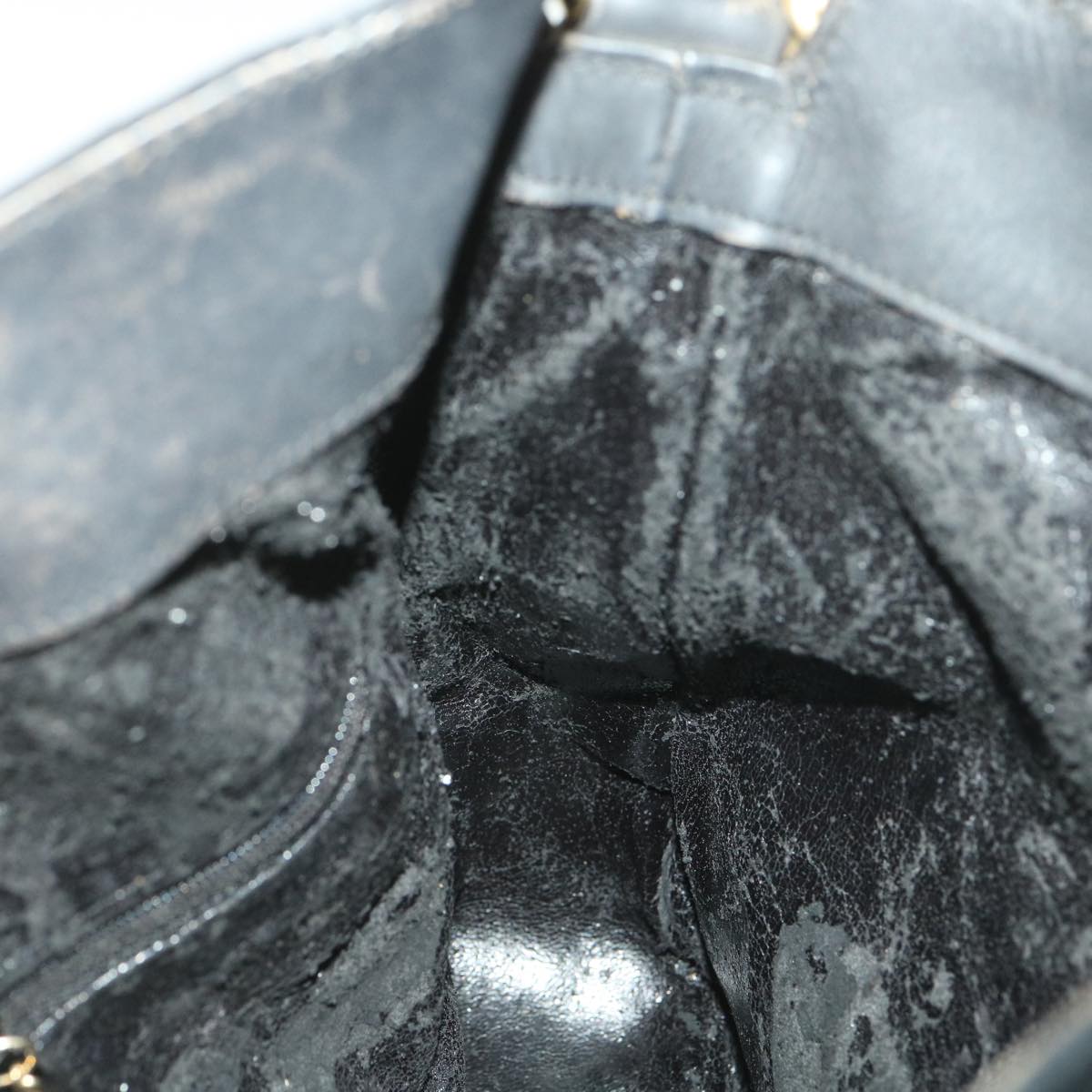 GUCCI Bamboo Hand Bag Suede 2way Black 001.3444.1638 yk6212B