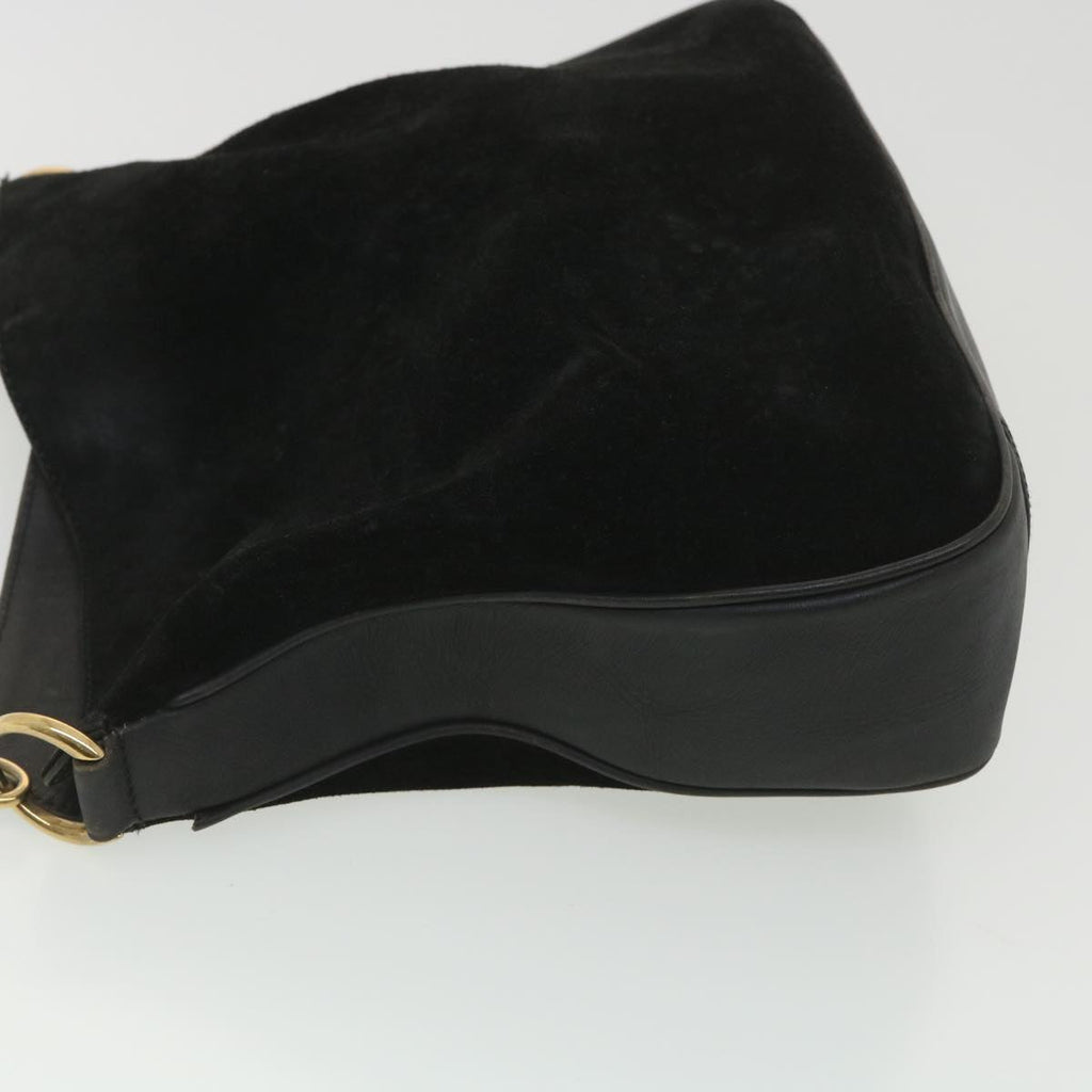 GUCCI Bamboo Hand Bag Suede 2way Black 001.3444.1638 yk6212B