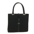 GUCCI GG Canvas Jackie Hand Bag Black 01715/3444 yk6249