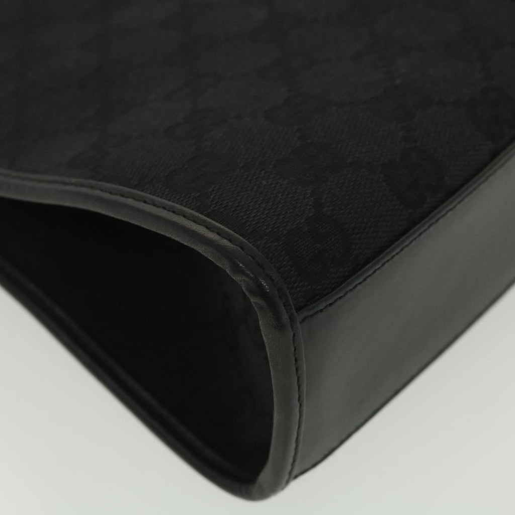 GUCCI GG Canvas Jackie Hand Bag Black 01715/3444 yk6249