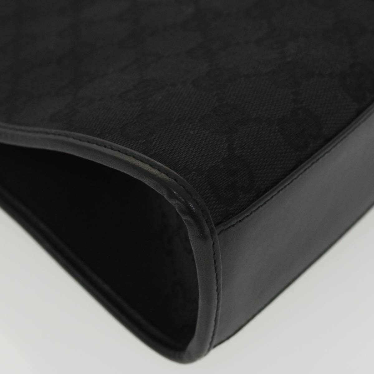 GUCCI GG Canvas Jackie Hand Bag Black 01715/3444 yk6249