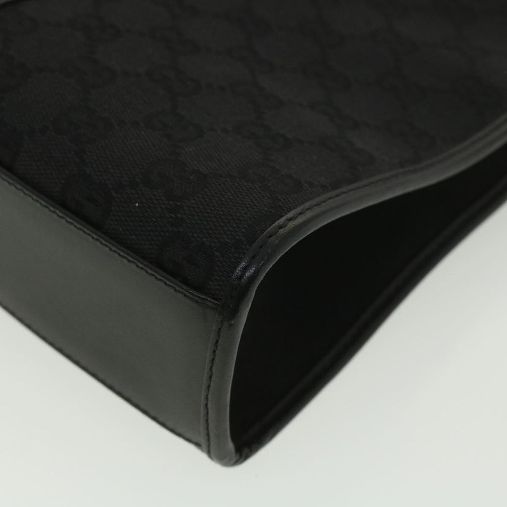 GUCCI GG Canvas Jackie Hand Bag Black 01715/3444 yk6249