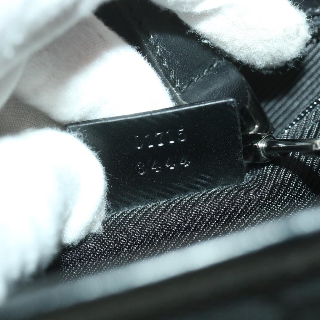 GUCCI GG Canvas Jackie Hand Bag Black 01715/3444 yk6249
