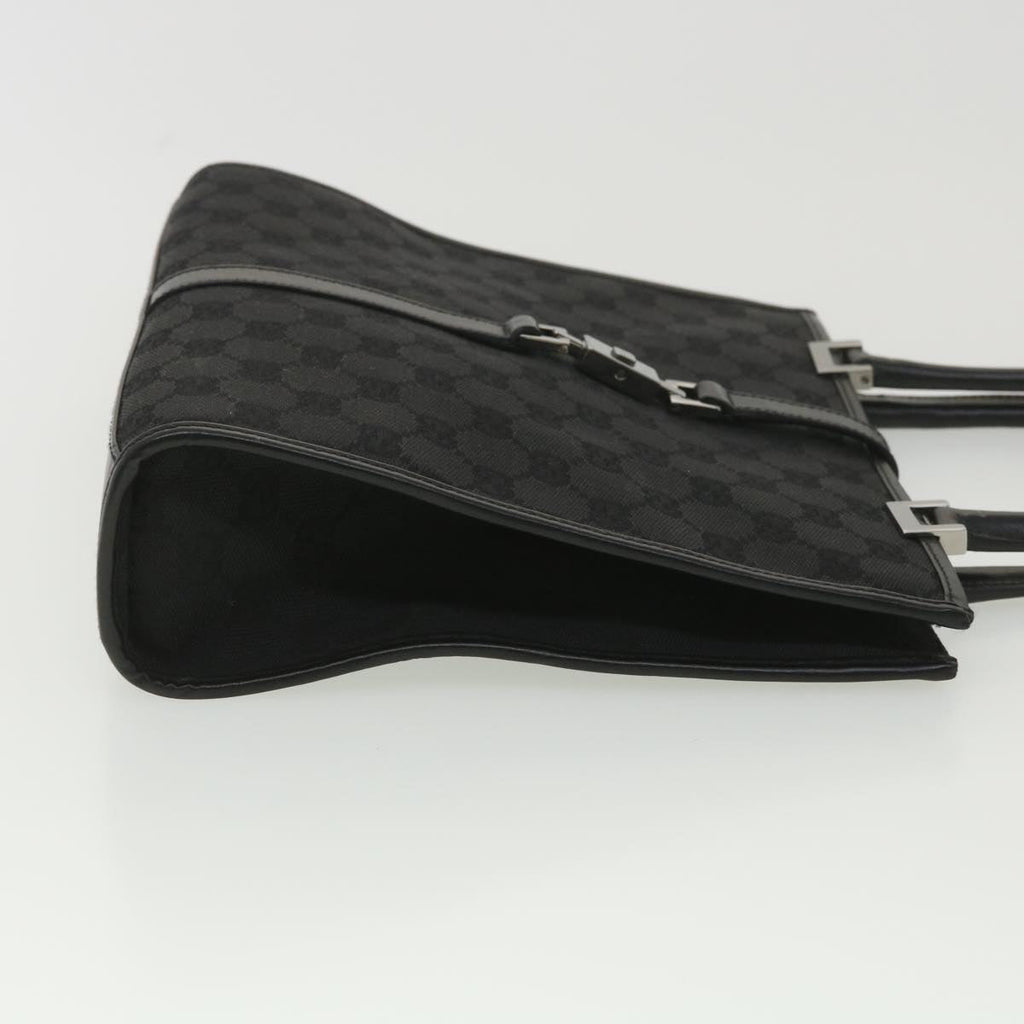 GUCCI GG Canvas Jackie Hand Bag Black 01715/3444 yk6249