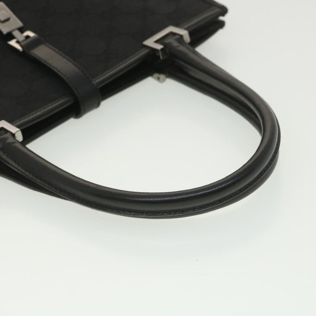 GUCCI GG Canvas Jackie Hand Bag Black 01715/3444 yk6249