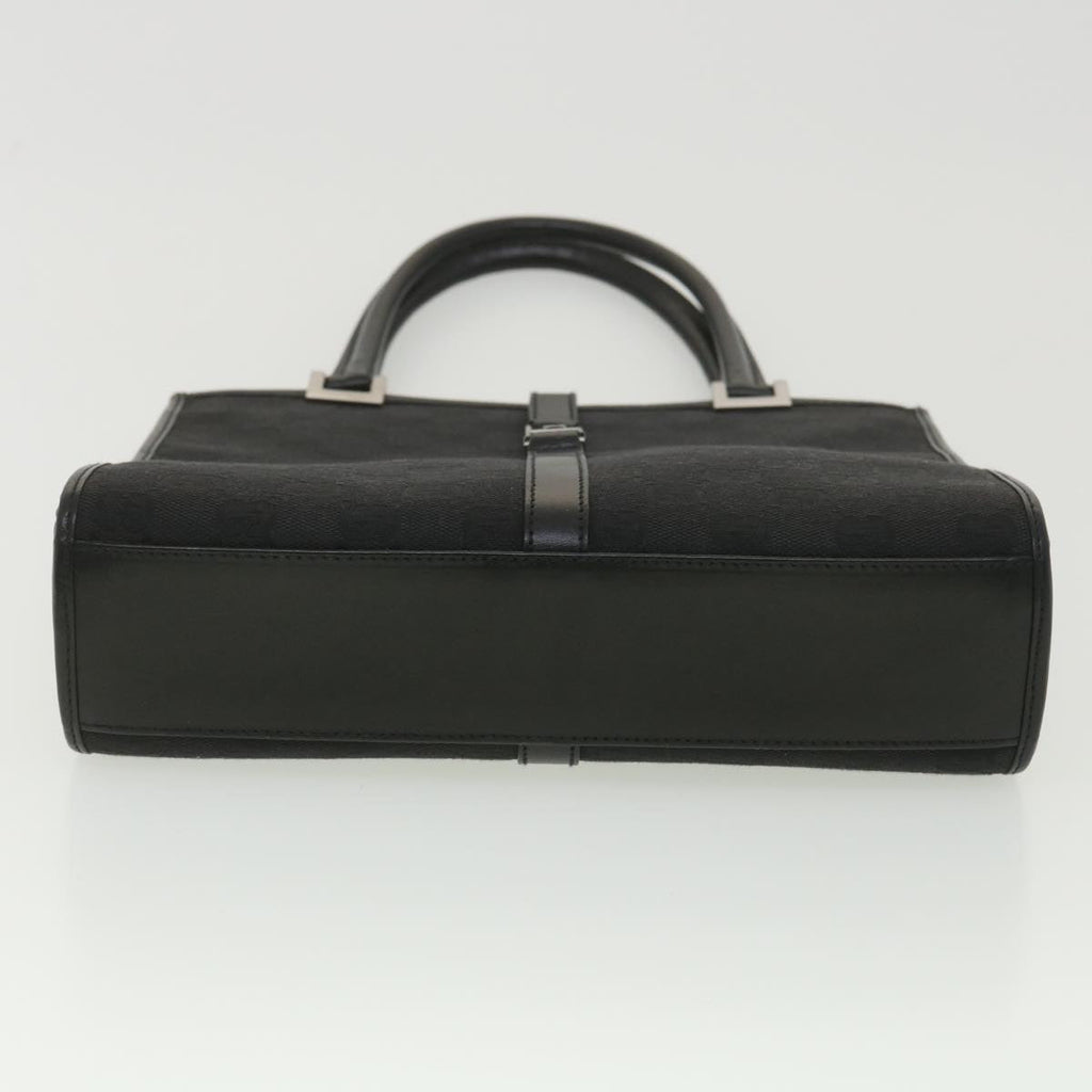 GUCCI GG Canvas Jackie Hand Bag Black 01715/3444 yk6249