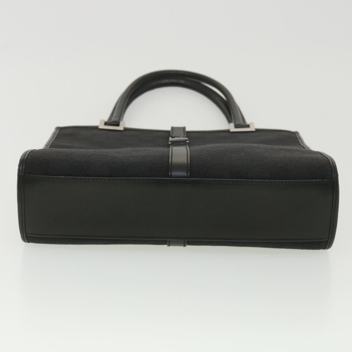 GUCCI GG Canvas Jackie Hand Bag Black 01715/3444 yk6249
