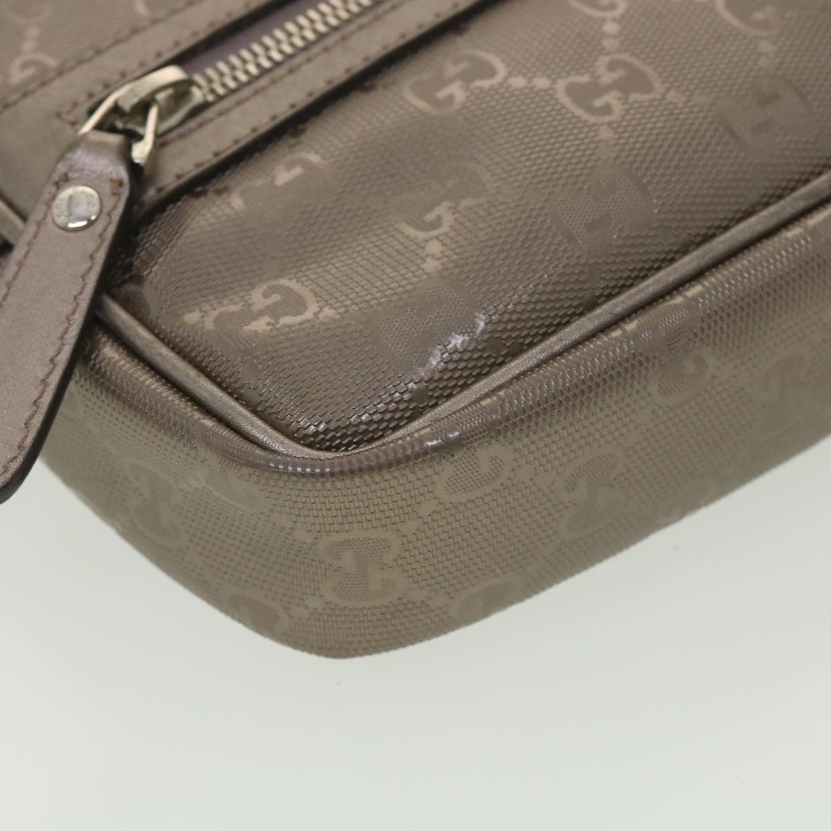 GUCCI GG Canvas Shoulder Bag Brown 201447 yk6269