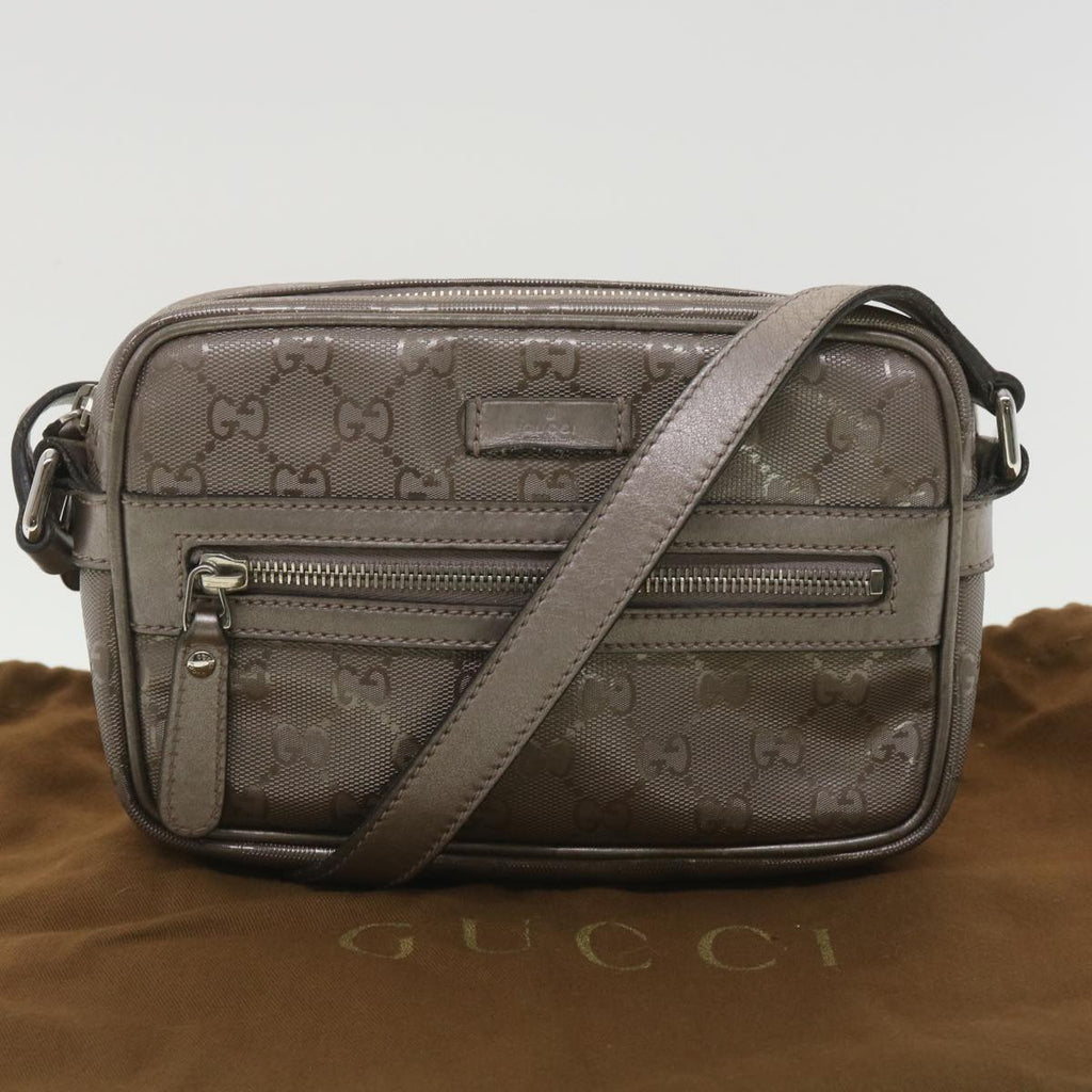 GUCCI GG Canvas Shoulder Bag Brown 201447 yk6269