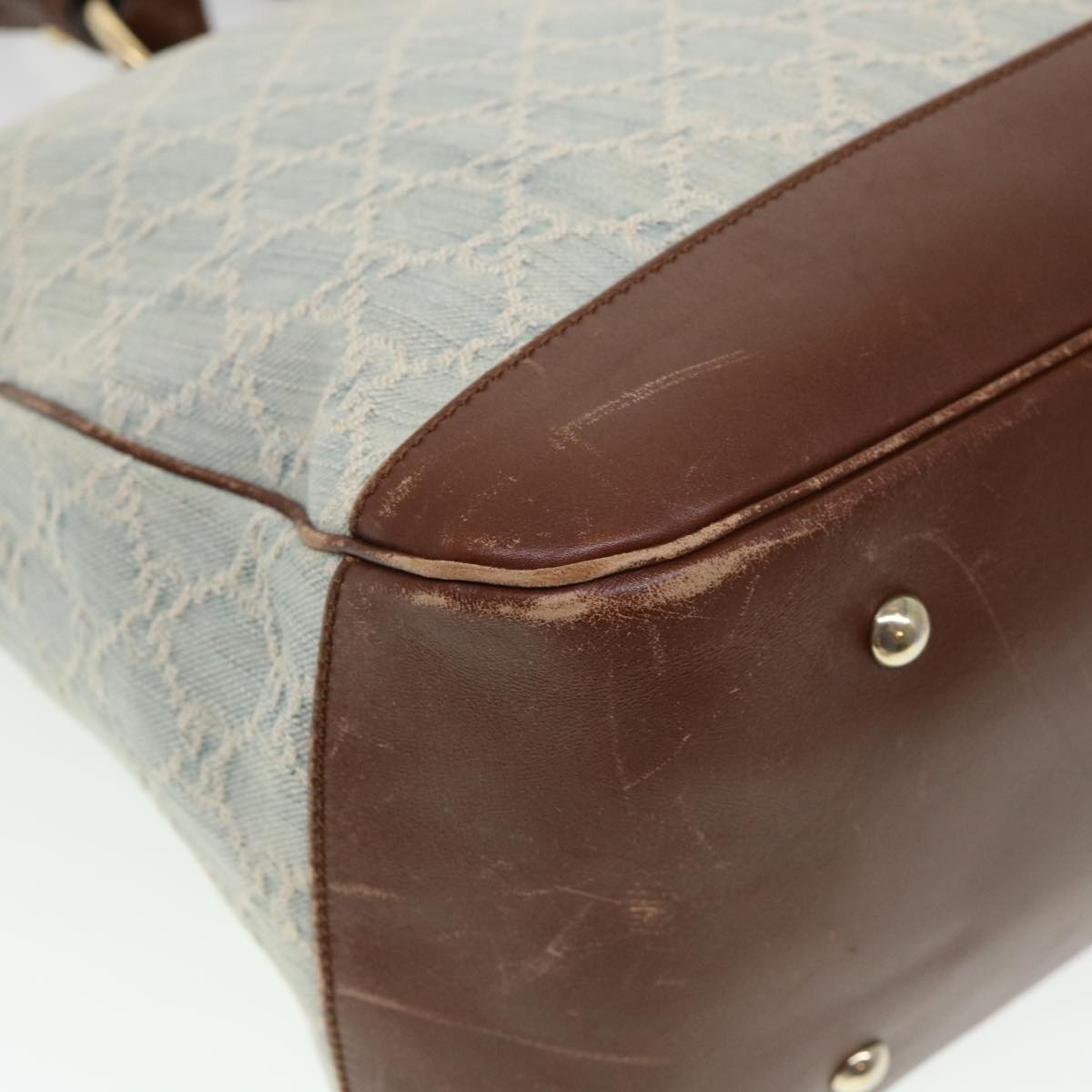 GUCCI GG Canvas Hand Bag 2way Blue 282342 yk6270