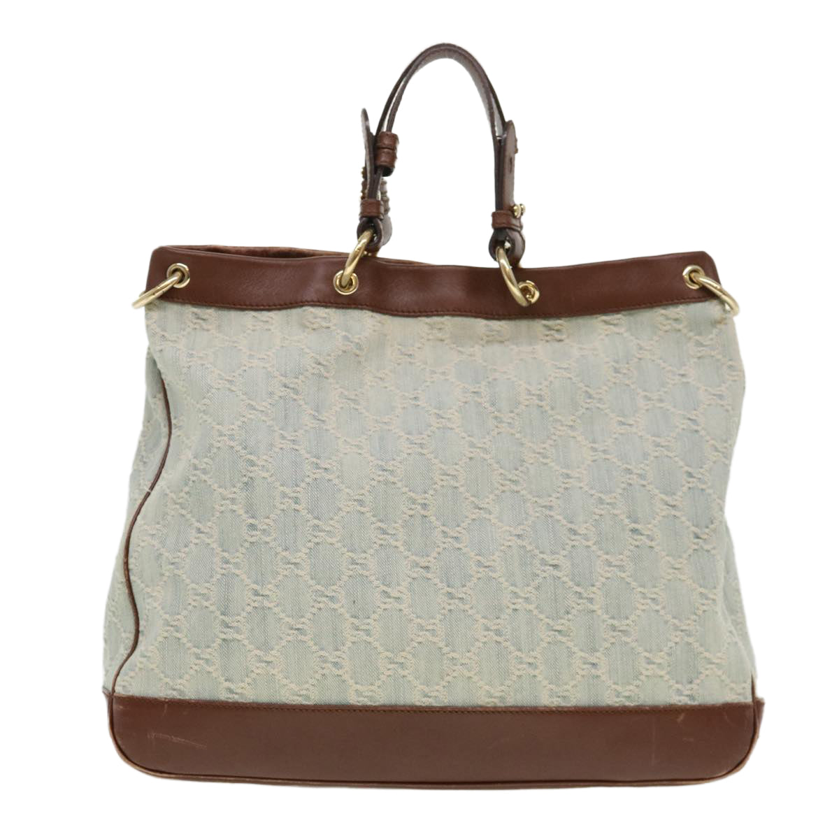GUCCI GG Canvas Hand Bag 2way Blue 282342 yk6270