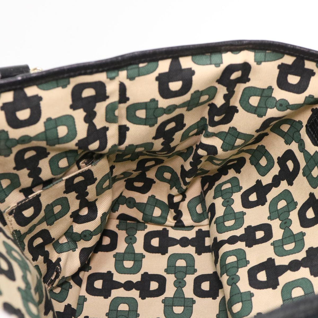 GUCCI GG Canvas Web Sherry Line Tote Bag Black Red Green 137396 yk6284