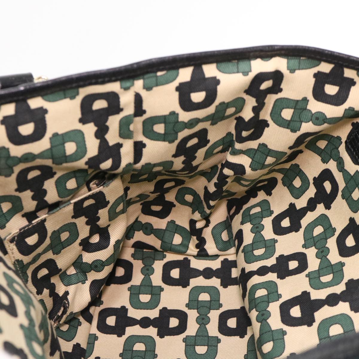 GUCCI GG Canvas Web Sherry Line Tote Bag Black Red Green 137396 yk6284